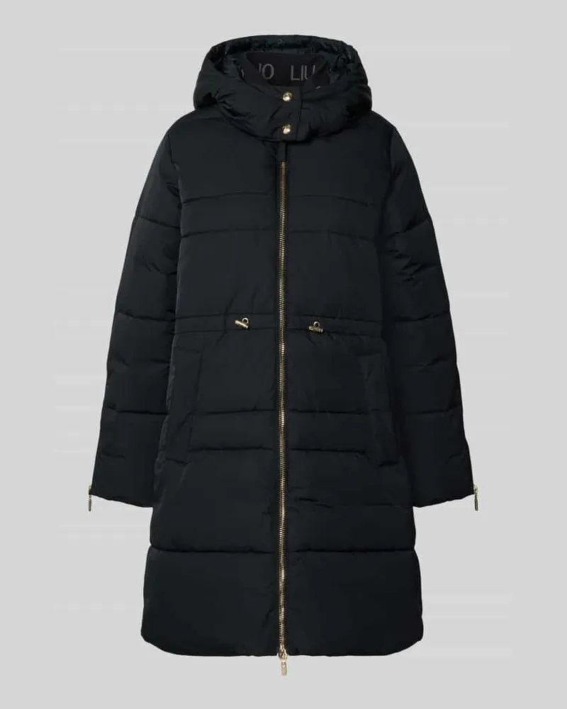 Liu Jo Regular Fit Mantel mit Logo-Detail Black