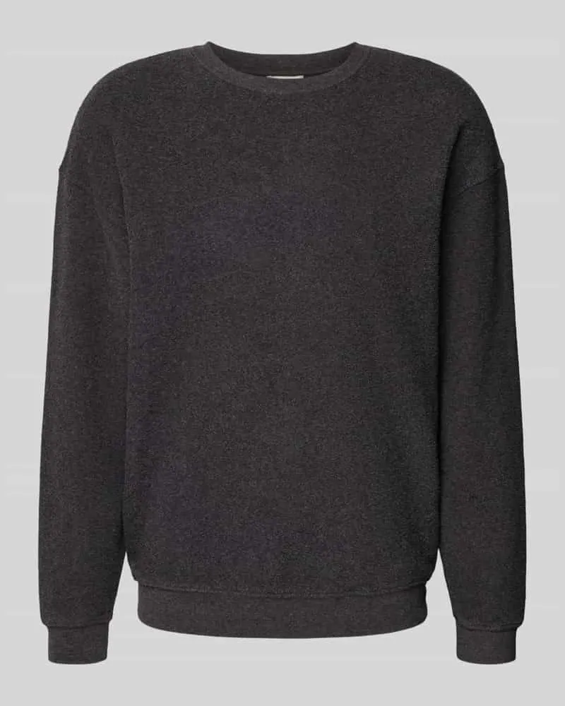 American Vintage Sweatshirt mit gerippten Abschlüssen Modell 'BOBY Anthrazit