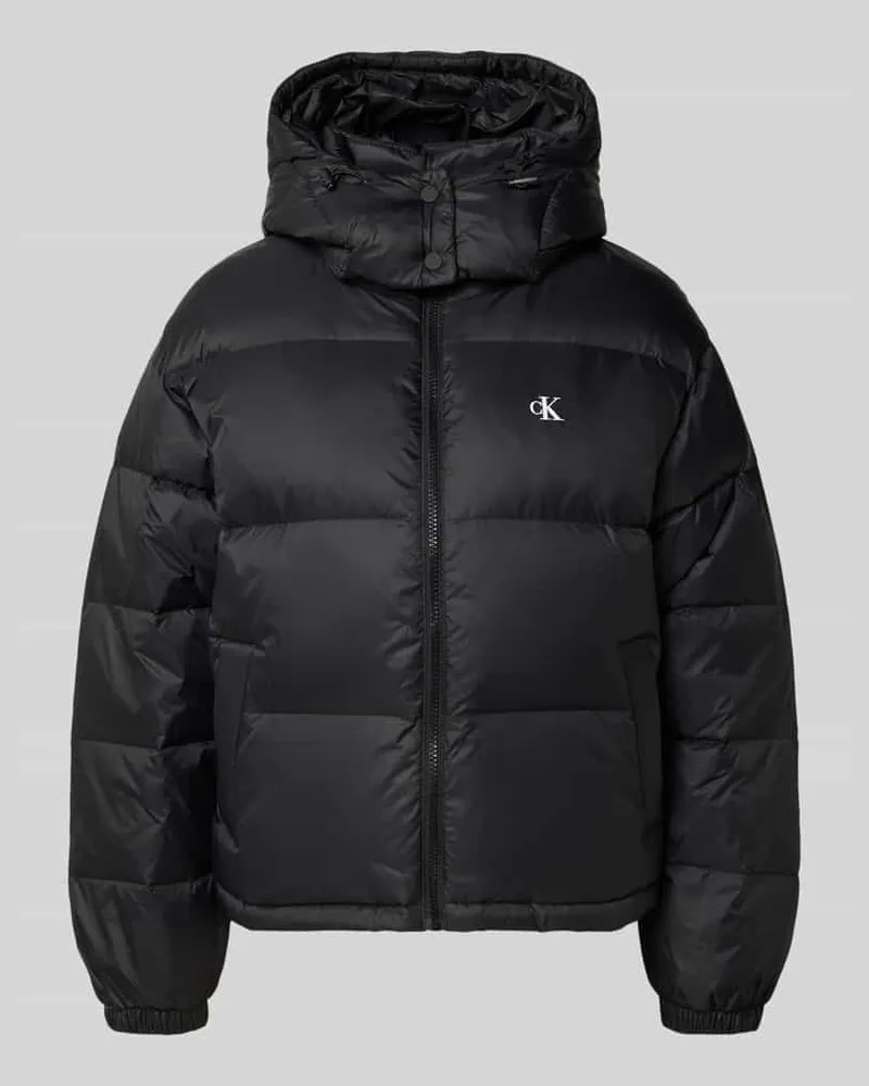Calvin Klein Regular Fit Steppjacke mit Logo-Print Modell 'Midweight Black