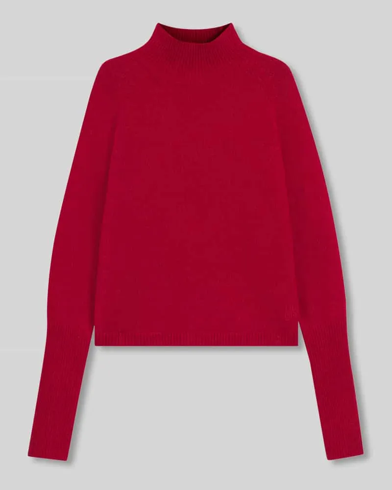 HUGO BOSS Relaxed Fit Strickpullover aus Woll-Mix mit Alpaka Modell 'SURPIO Rot