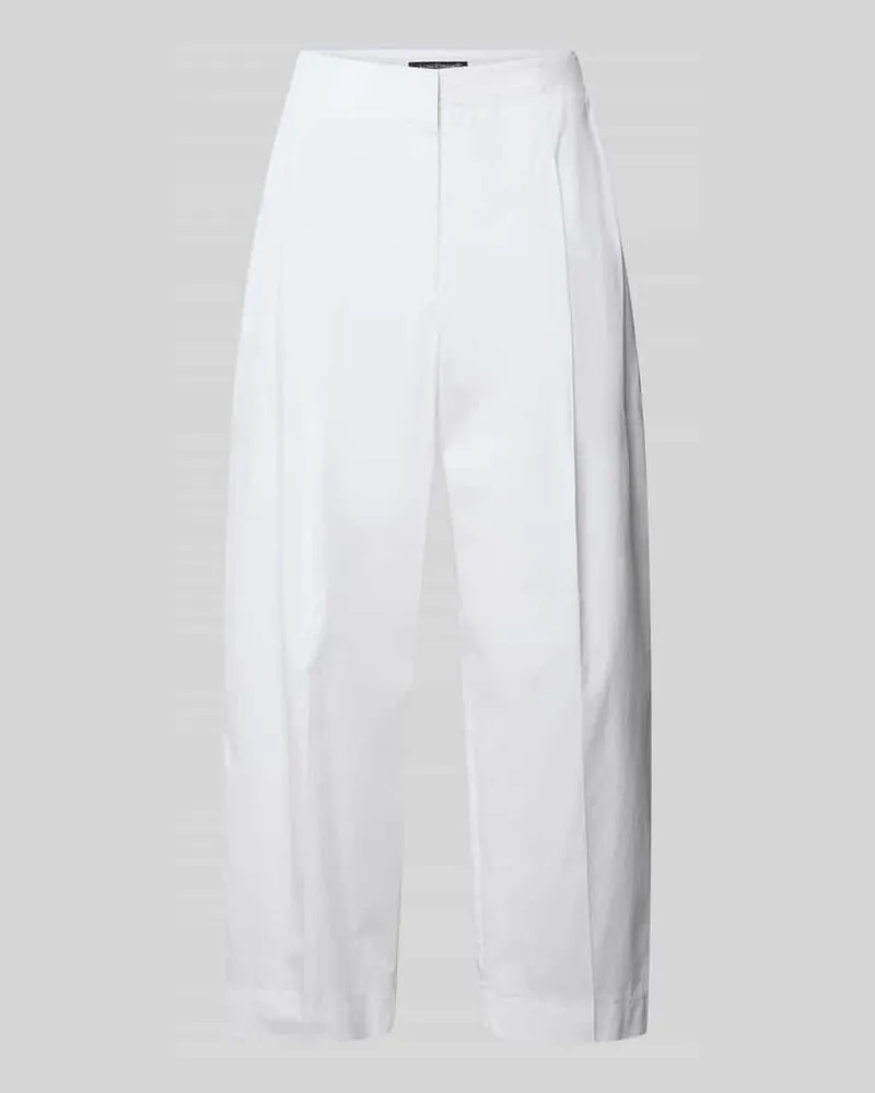 Luisa Cerano Caprihose mit Gesäßtasche Weiss