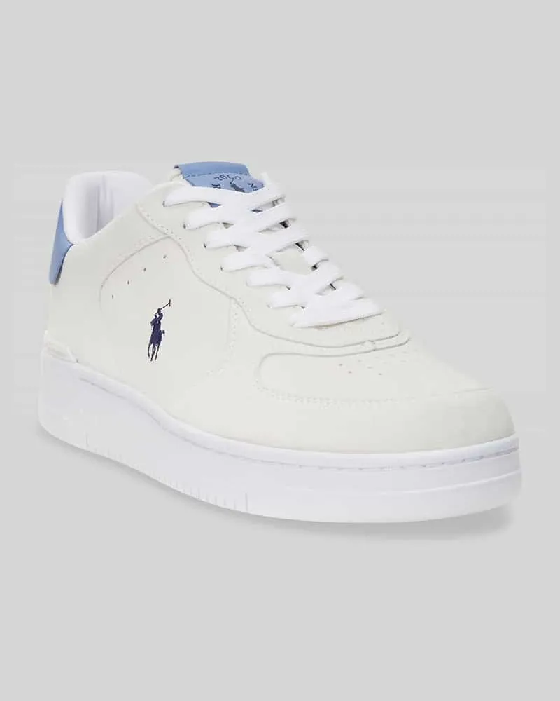 Ralph Lauren Low Top Sneaker aus echtem Leder Weiss