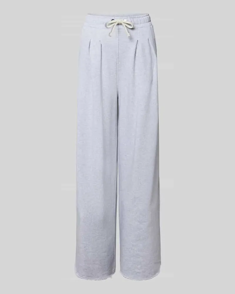 HUGO BOSS Wide Leg Sweatpants aus Baumwoll-Mix Modell 'C_ELENYX Hellgrau