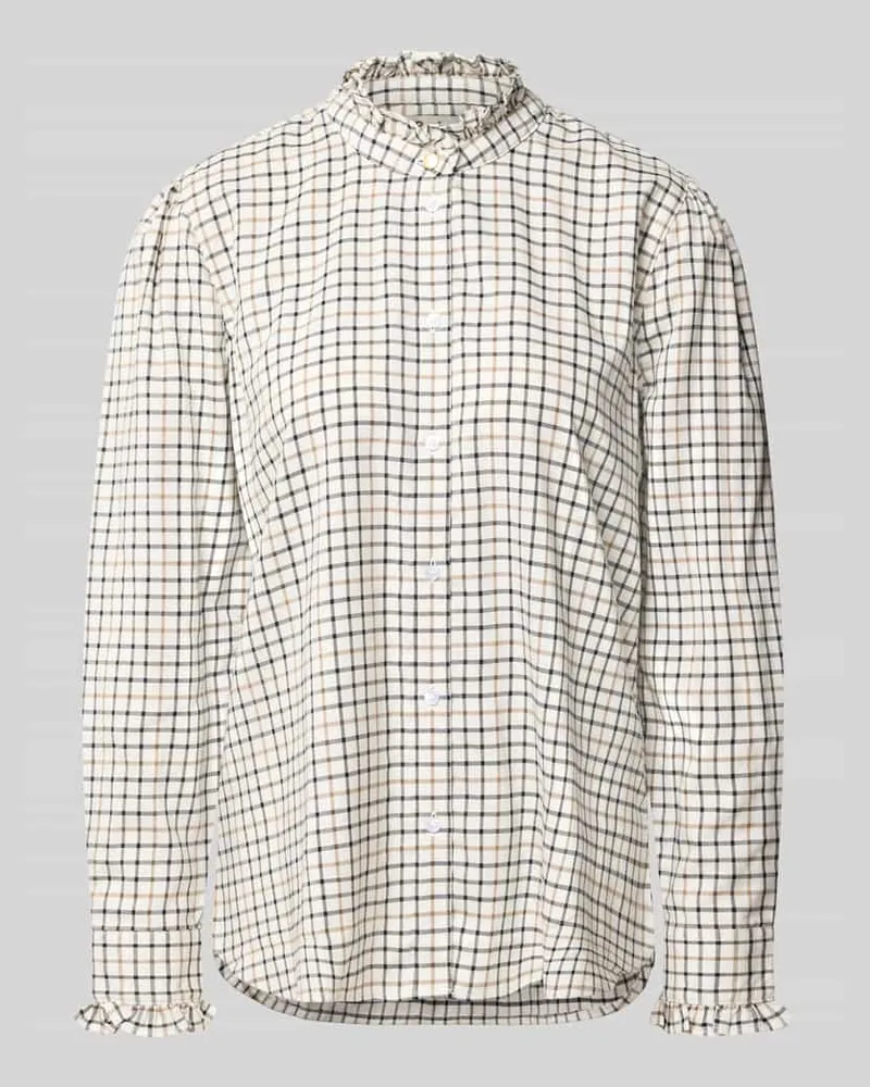 Barbour Relaxed Fit Langarmbluse aus Lyocell-Mix Modell 'FAREHAM Weiss