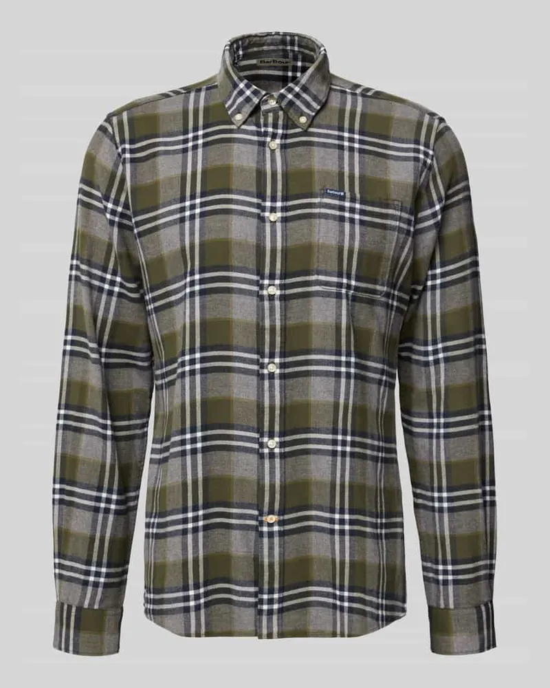 Barbour Slim Fit Freizeithemd aus reiner Baumwolle Marine