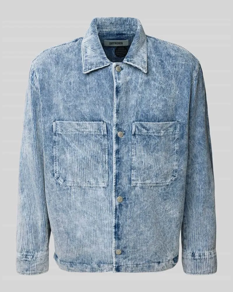 Drykorn Hemdjacke mit Knopfleiste Modell 'DIARD Jeansblau