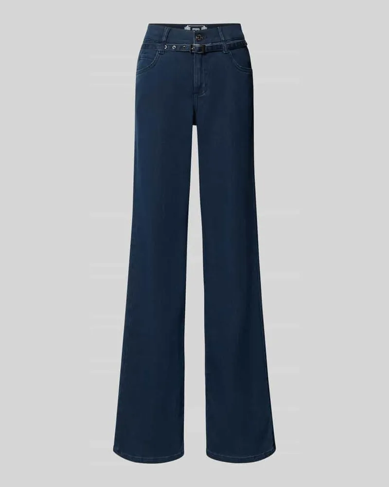 ANGELS  Regular Fit Jeans Wide Fit mit Schnallen-Gürtel Modell 'LIZ CITY Marine