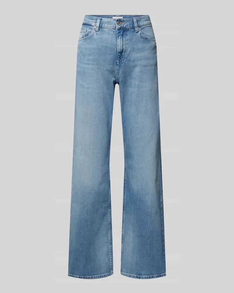 Mustang Wide Leg Jeans im 5-Pocket-Design Modell 'Madison Hellblau