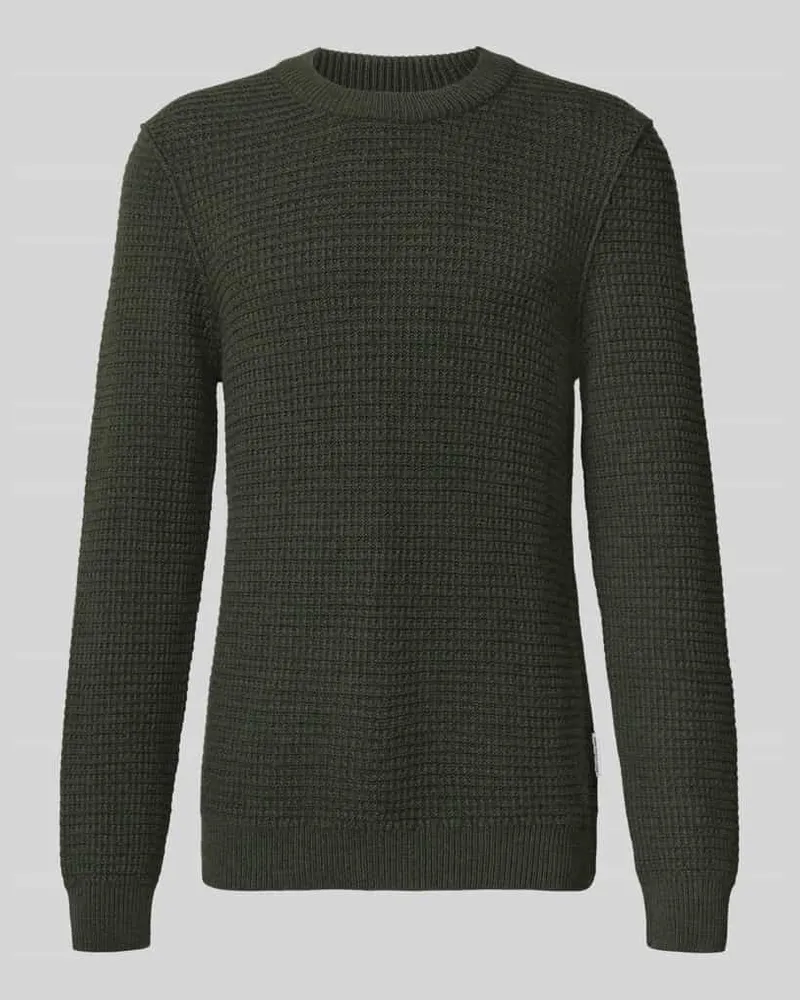 Marc O'Polo Regular Fit Strickpullover aus Baumwoll-Mix Dunkelbraun