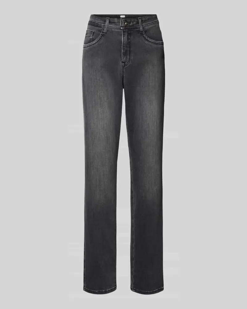 Brax Straight Fit Jeans mit Eingrifftaschen Modell 'CAROLA THERMO Dunkelgrau