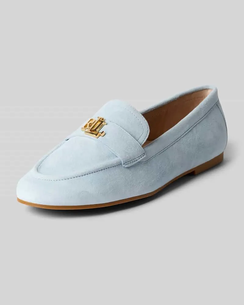 Ralph Lauren Loafer aus echtem Rindsleder Hellblau