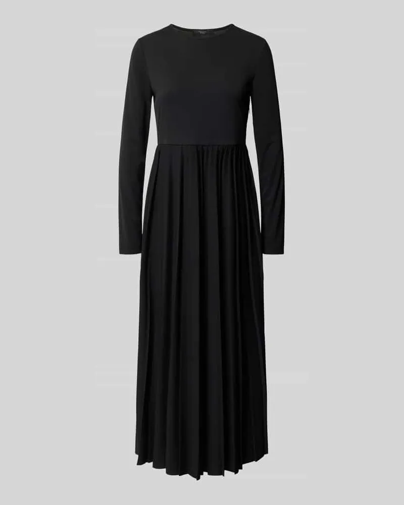 Max Mara Maxi-Freizeitkleid im Set mit Strick-Pullunder aus reiner Schurwolle Modell 'EBRO Black