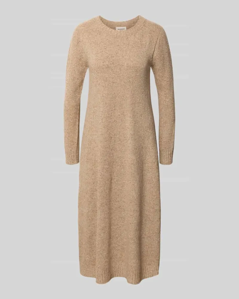 Max Mara Figurbetontes Freizeitkleid aus Woll-Mix mit Seiden-Anteil Modell 'GOCCIA Taupe