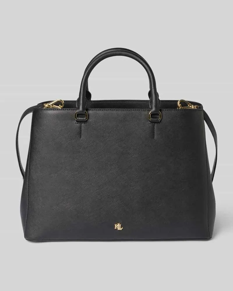 Ralph Lauren Handtasche mit Logo-Applikation Modell 'HANNA Black