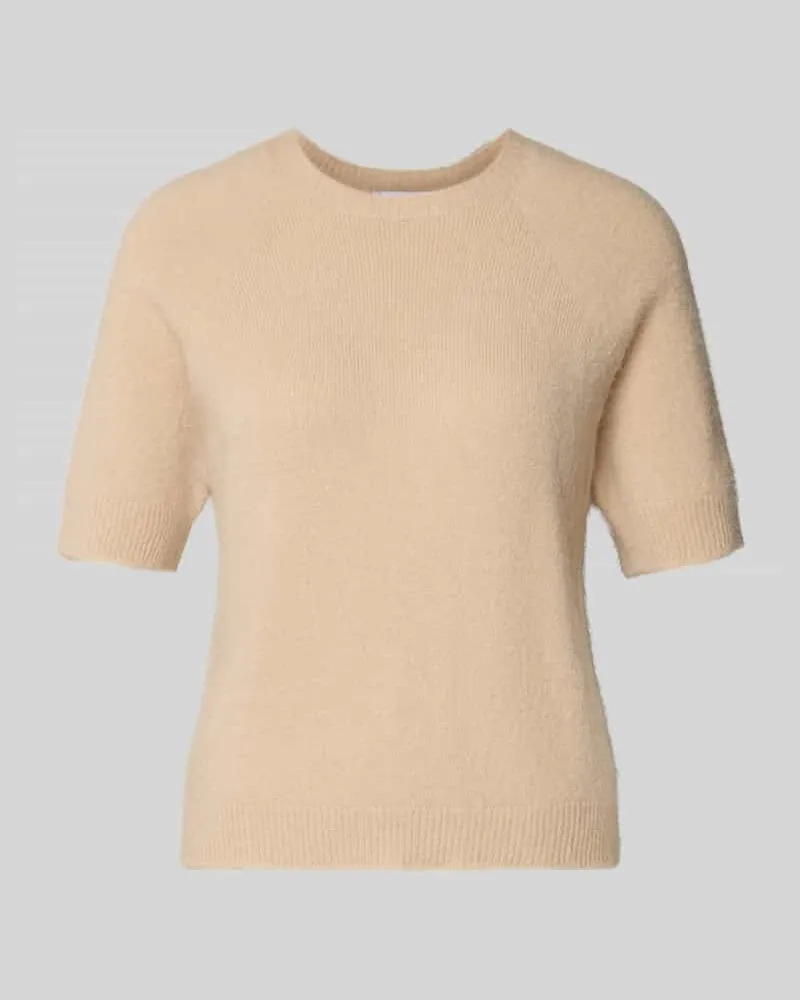 Rich&Royal Strickshirt mit Rundhalsausschnitt und 1/2-Arm Sand