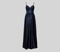 Regular Fit Abendkleid mit floralem Spitzenbesatz