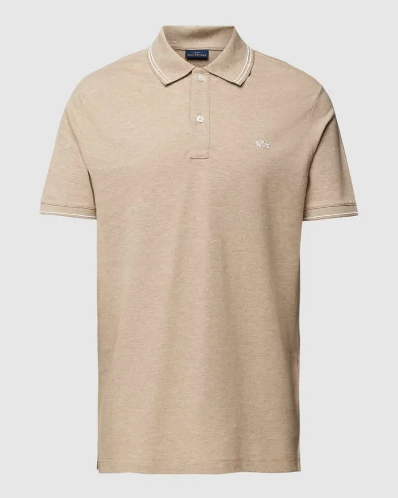 Paul & Shark Poloshirt in Melange-Optik Beige