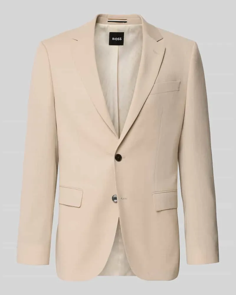 HUGO BOSS Regular Fit Anzugsakko aus Schurwoll-Mix Modell 'JASPER Beige