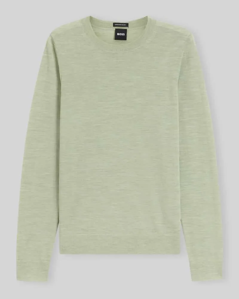 HUGO BOSS Regular Fit Pullover aus reiner Schurwolle Modell 'Ferpina Lind