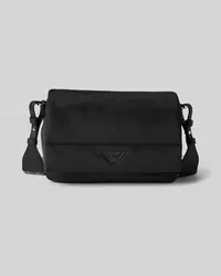 Emporio Armani Handtasche mit Label-Applikation und Schulterriemen Black