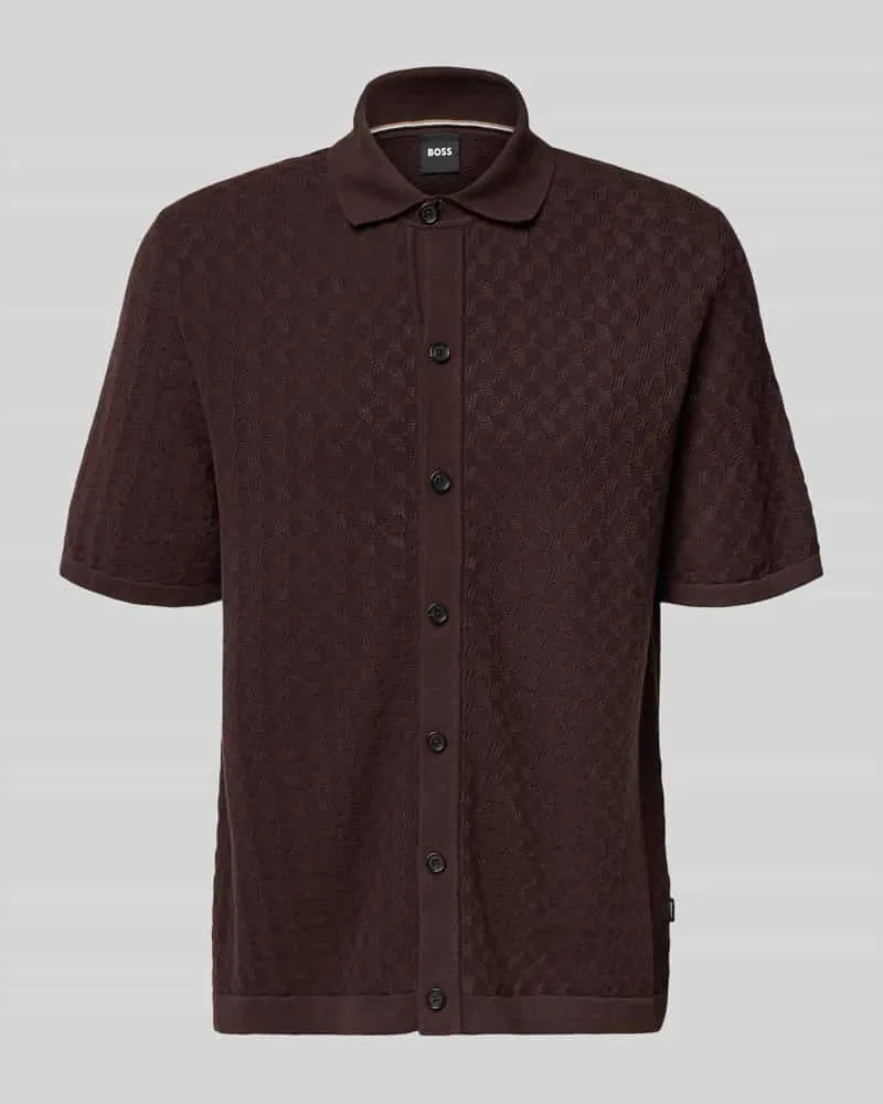 HUGO BOSS Relaxed Fit Freizeithemd aus reiner Baumwolle Modell 'NAPPO Mittelbraun
