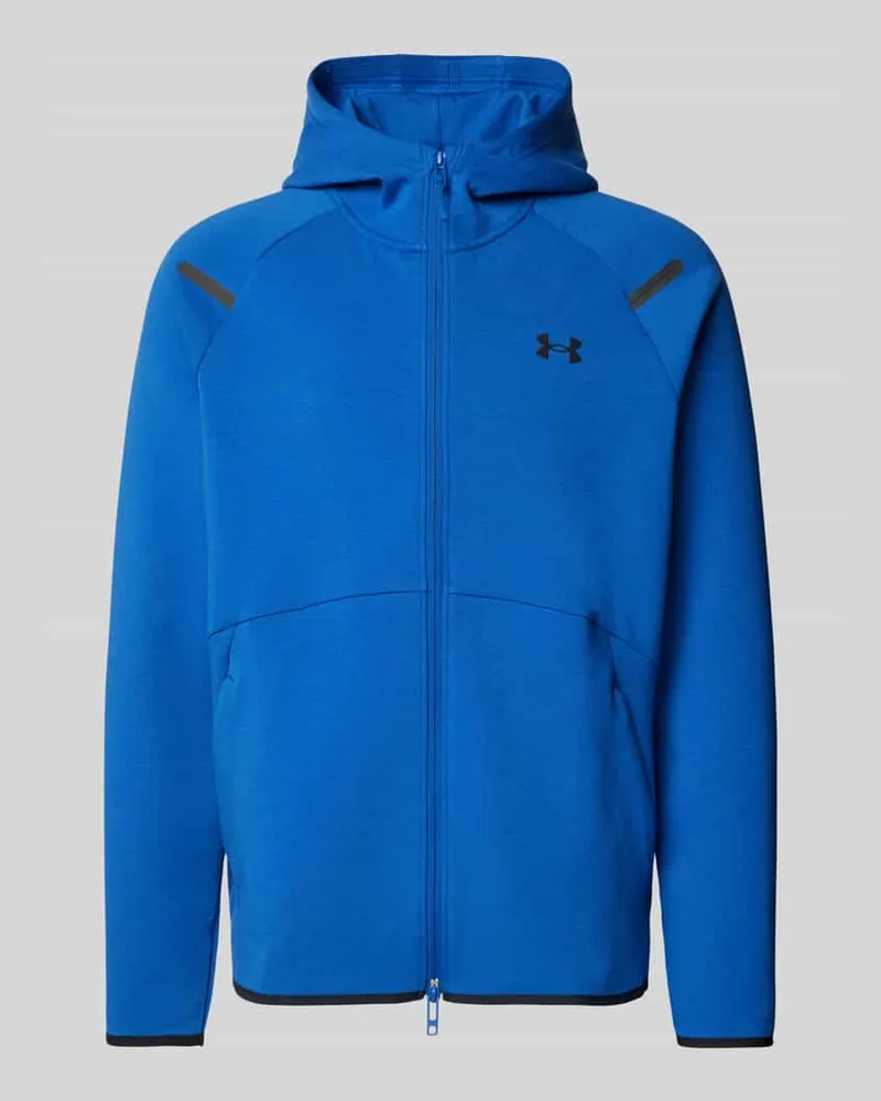 Under Armour Sweatjacke mit Zweiwege-Reißverschluss Modell 'Unstoppable Rauchblau