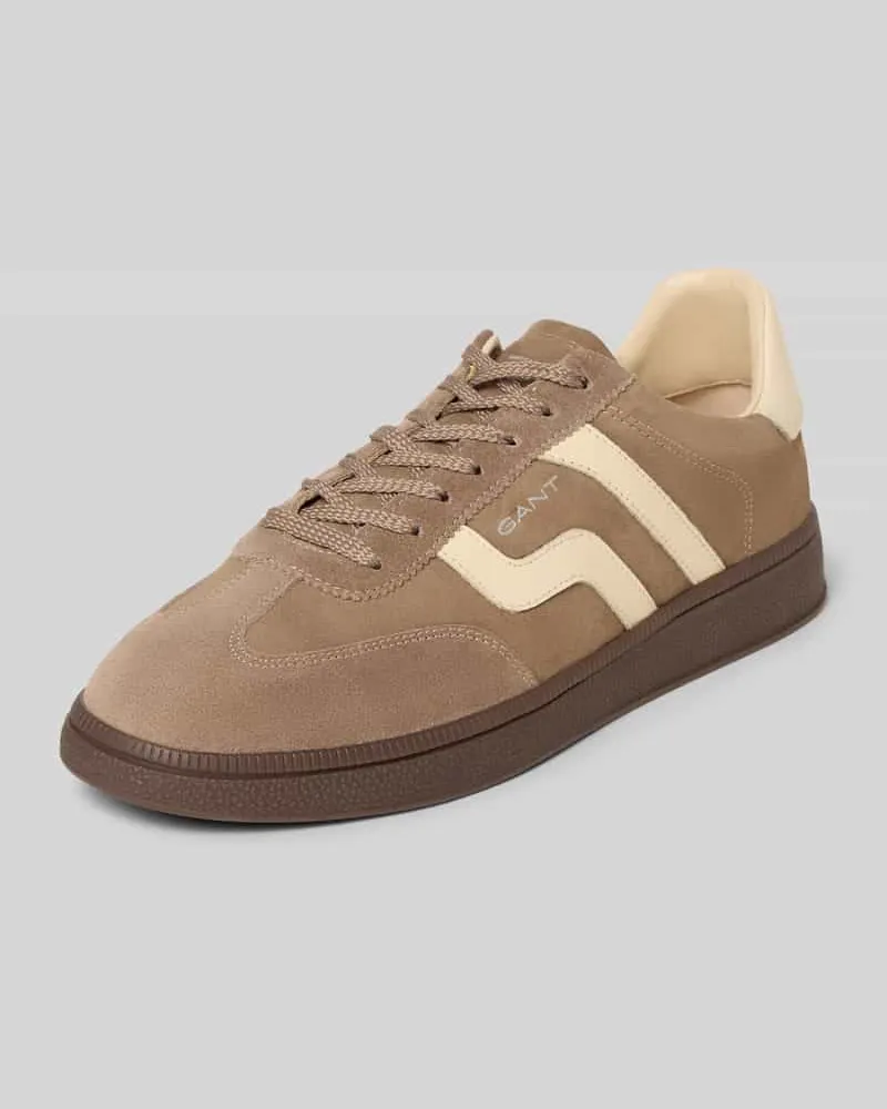 Gant Sneaker aus Leder mit Schnürung Modell 'Cuzmo Taupe