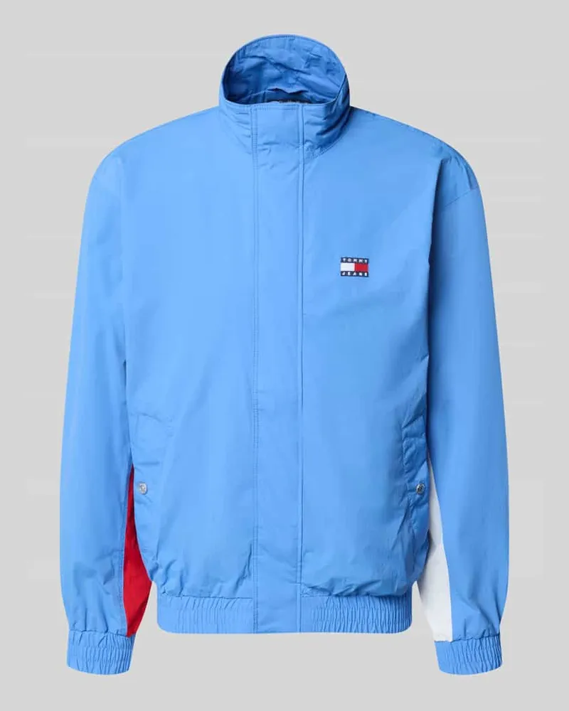 Tommy Hilfiger Regular Fit Blouson mit Logo-Stitching Hellblau