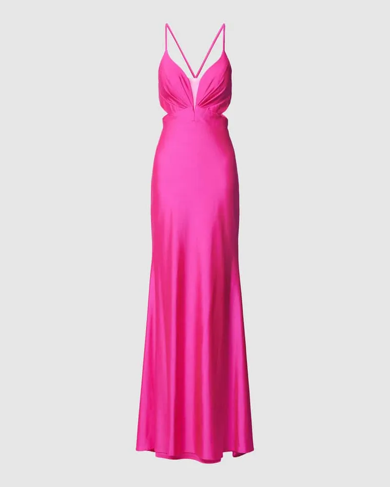 Mascara Abendkleid mit Cut Outs Pink