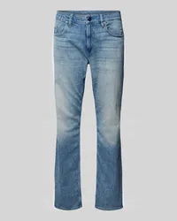 G-STAR RAW Straight Fit Jeans mit Label-Patch Modell 'Mosa Blau