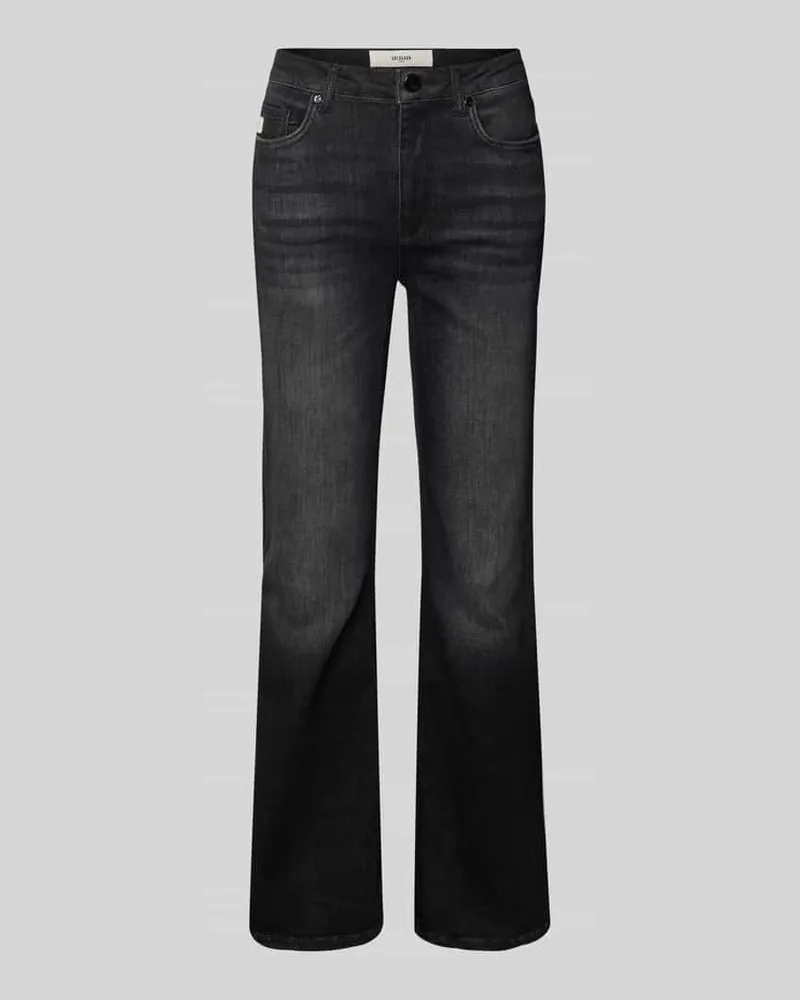 Goldgarn Flared Jeans mit Label-Detail Modell 'LINDENHOF Black