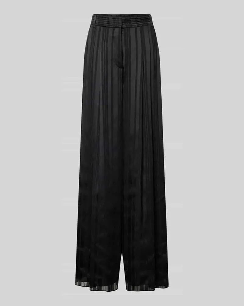 Marc Cain Wide Fit Stoffhose mit gelegten Falten Black