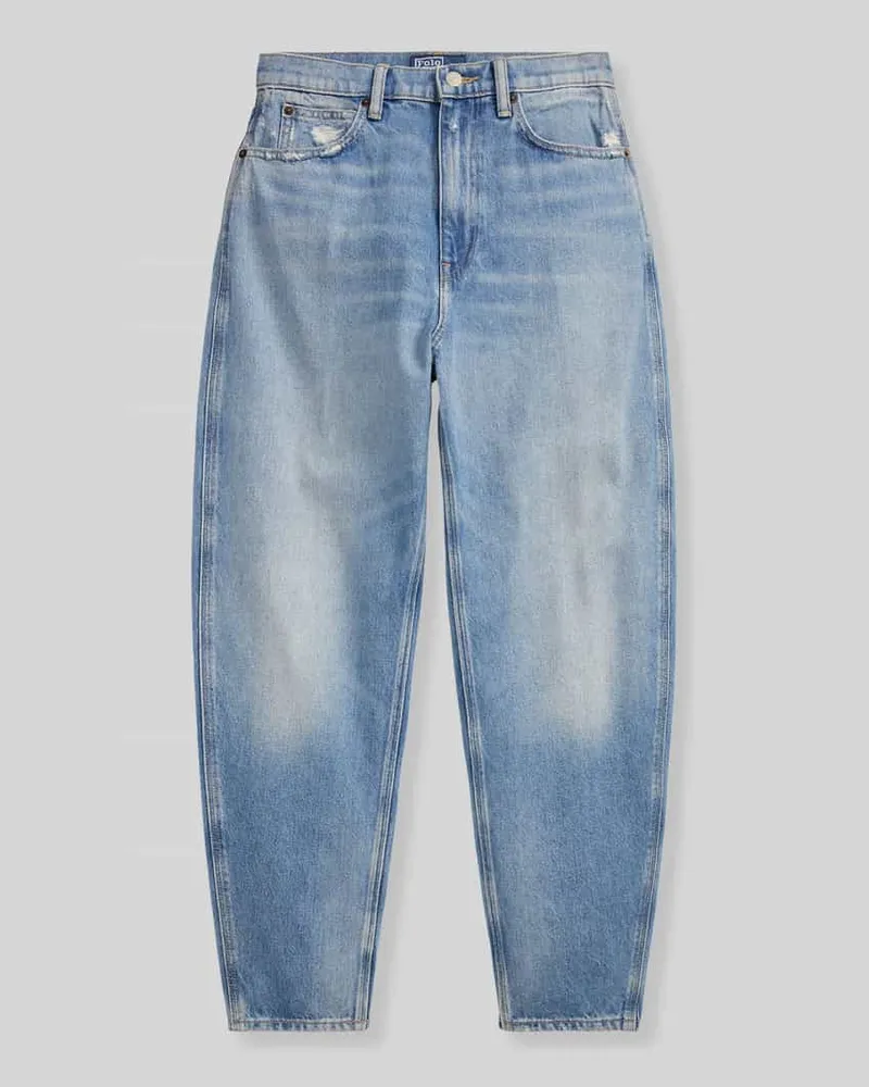 Ralph Lauren Barrel Jeans aus reiner Baumwolle im 5-Pocket-Design Jeansblau