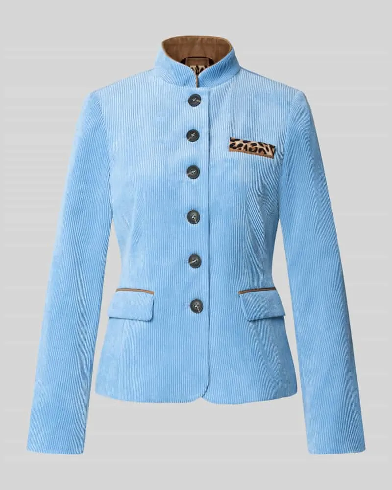 White Label Blazer in Cord-Optik Bleu