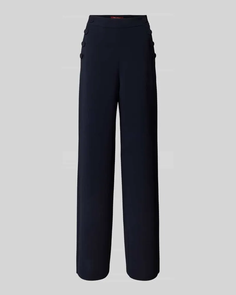 Max Mara Stoffhose mit Knopfverschluss Modell 'RINA Marine