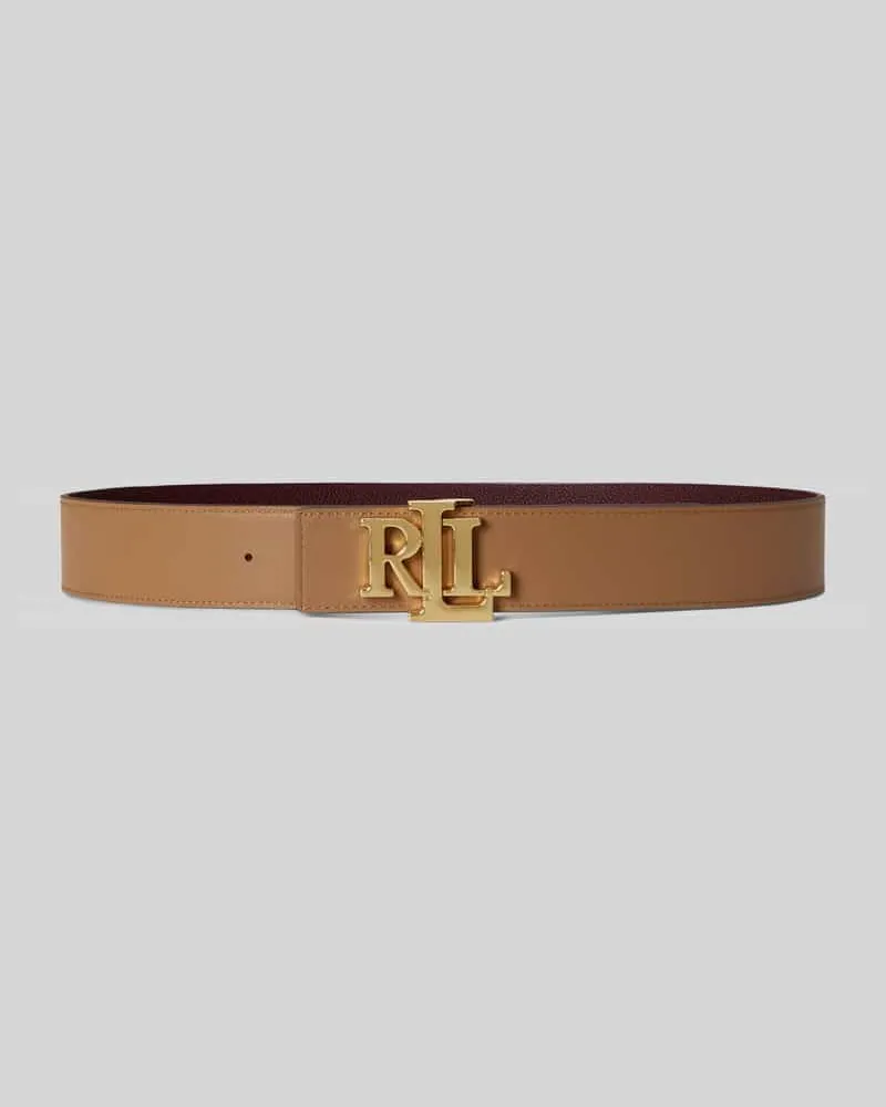 Ralph Lauren Gürtel aus Rindsleder mit Logo-Schließe Bordeaux