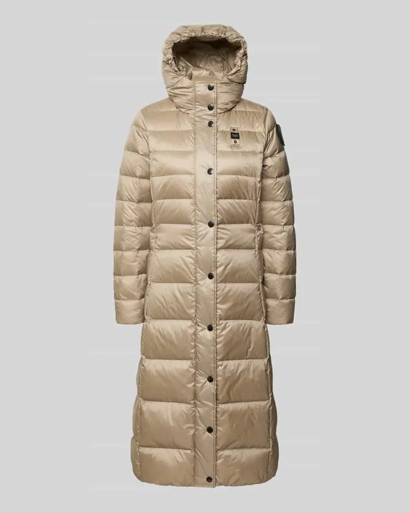Blauer Steppmantel mit Kapuze Modell 'ANITA Beige