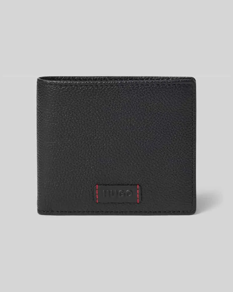 HUGO BOSS Portemonnaie aus echtem Rindsleder Modell 'Ethon Black