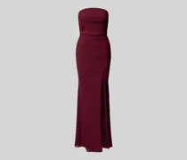 Abendkleid mit rückseitiger Schnürung und Raffungen