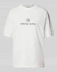 Anine Bing T-Shirt mit Label-Print Weiss