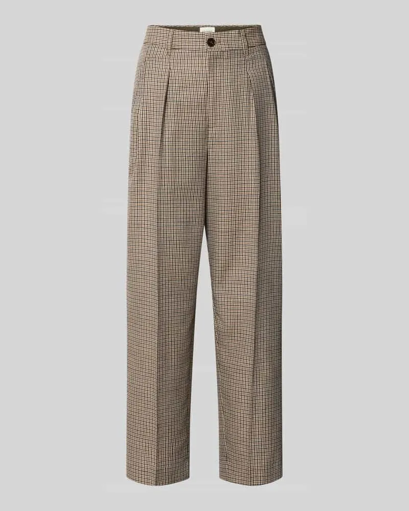 Closed Bundfaltenhose aus Schurwoll-Mix Modell 'RUTHY Hellbraun