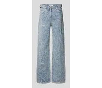 Relaxed Fit Jeans mit Strukturmuster
