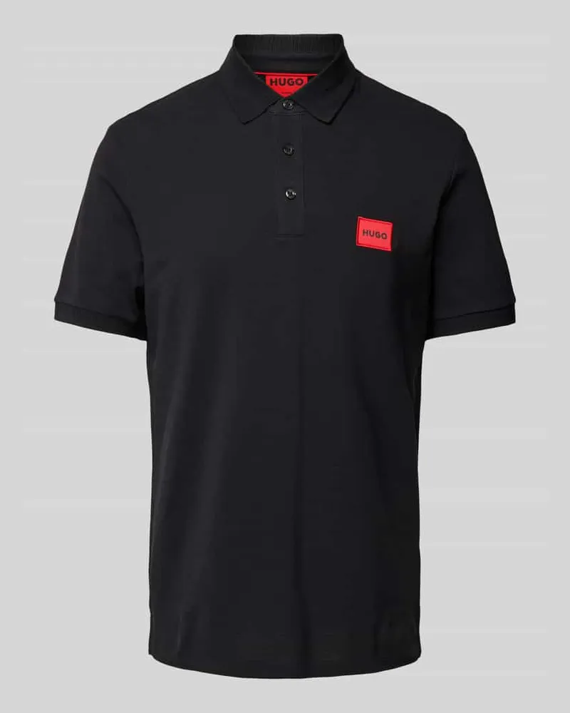 HUGO BOSS Regular Fit Poloshirt mit Label-Patch Modell 'Dereso Black