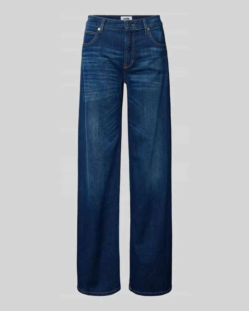 Cambio Flared Jeans im 5-Pocket-Design Modell 'PALAZZO PATCH Blau