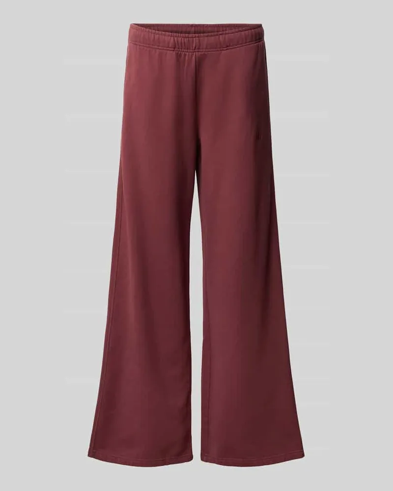 Anine Bing Regular Fit Sweathose mit Seitenschlitz Rot