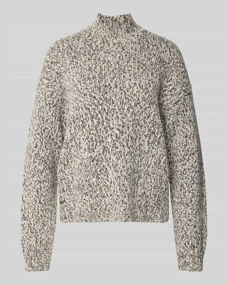 Lacoste Oversized Pullover aus Woll-Mix Beige