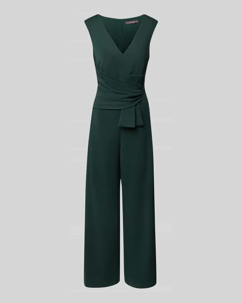 Vera Mont Jumpsuit mit V-Ausschnitt Dunkelgruen