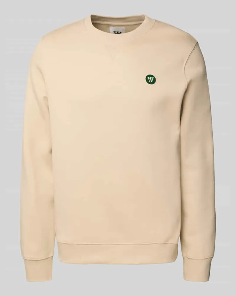 Wood Wood Sweatshirt mit Logo-Badge Modell 'Tye Beige