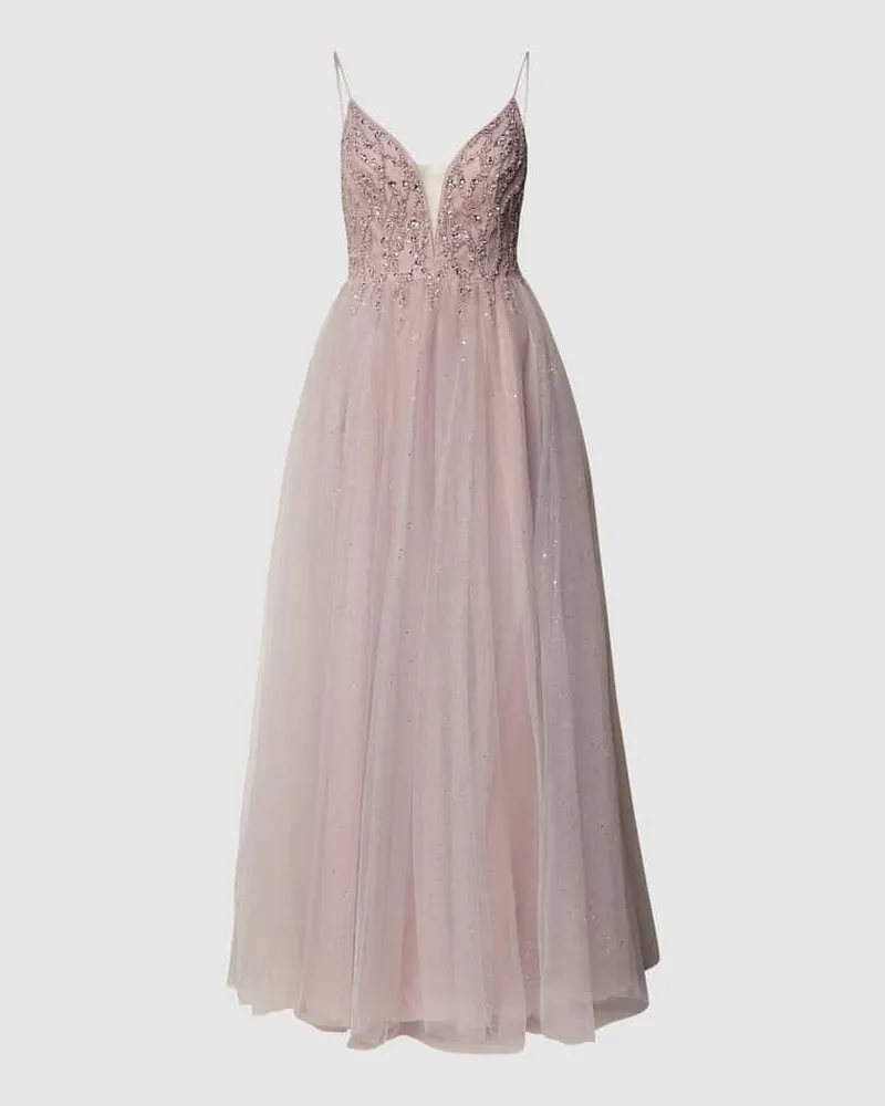 Mascara Abendkleid mit Glitter-Effekt Rose