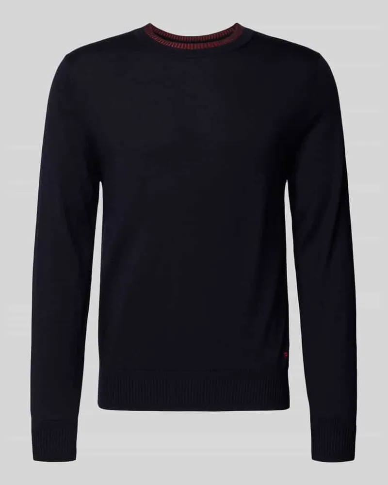 Paul Smith Strickpullover mit gerippten Abschlüssen Marine